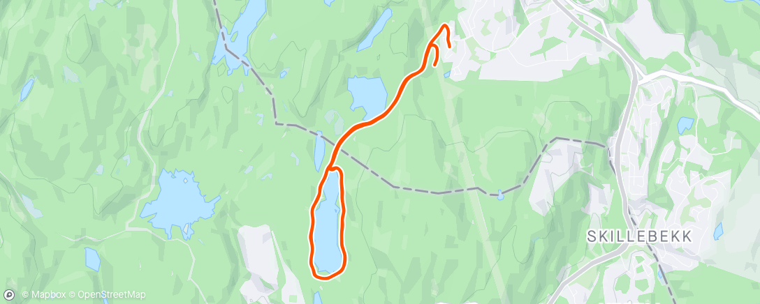 Map of the activity, Løpe plass til middagen med 2xSteinbruvann