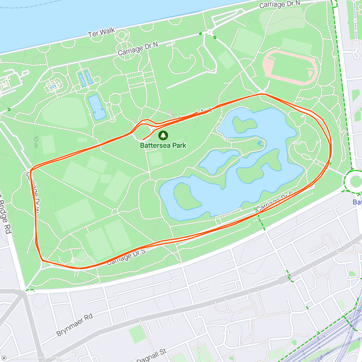 Map of the activity, Battersea Park
