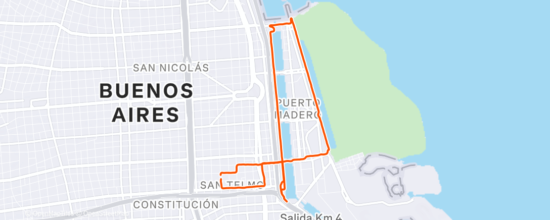 Map of the activity, Morning Run