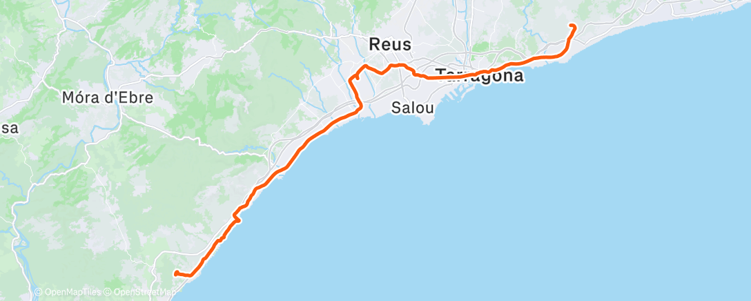 Map of the activity, Midday cycling