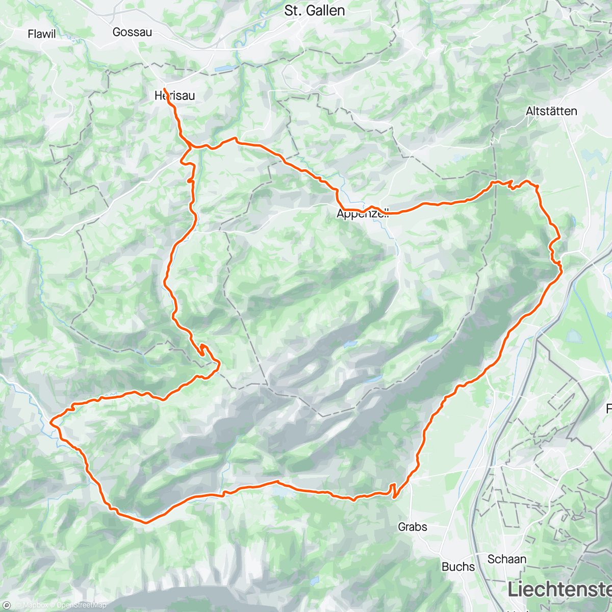 Map of the activity, Day 2 - Appenzell - Wildhaus - Schwägalpass ☀️