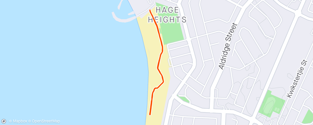 Map of the activity, Morning run/walk with Injury