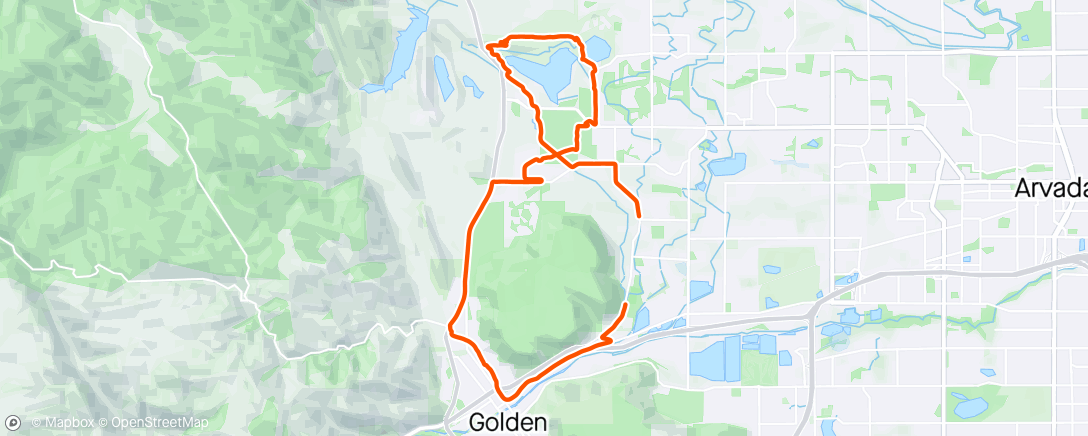 Map of the activity, Aimlessly riding around until it got cold
