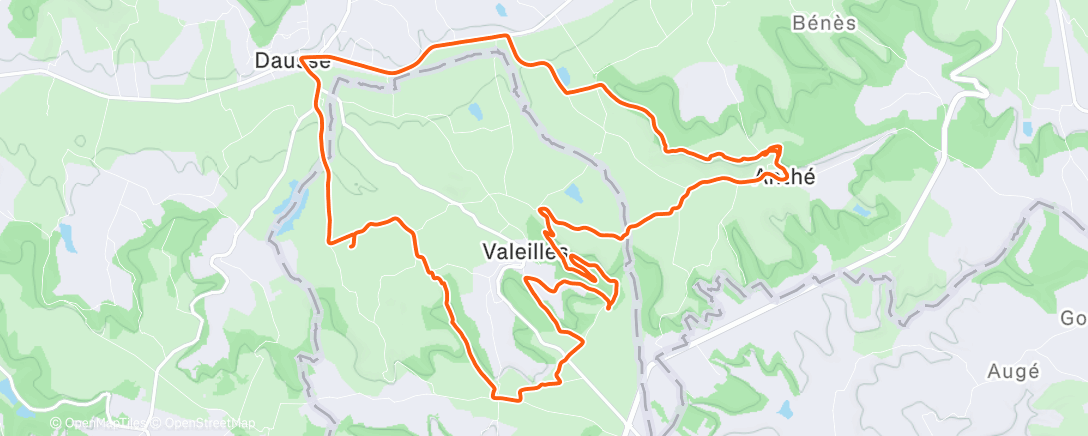 Map of the activity, Valeilles