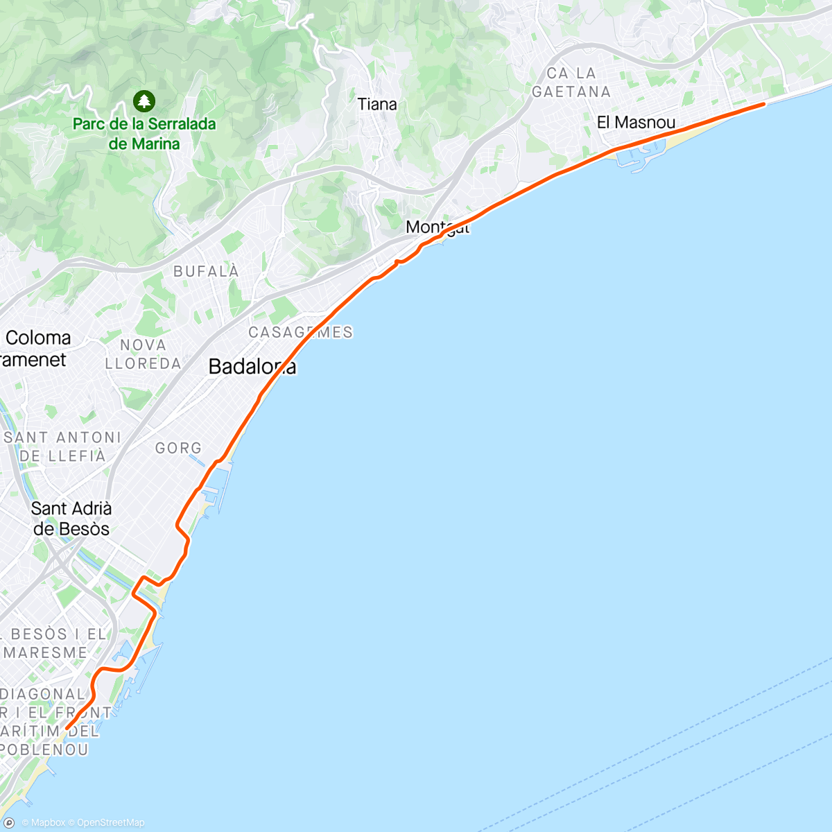 Map of the activity, Barcelona Long Run