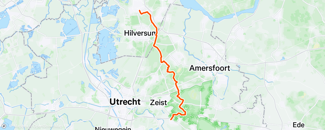 Map of the activity, Afternoon Ride