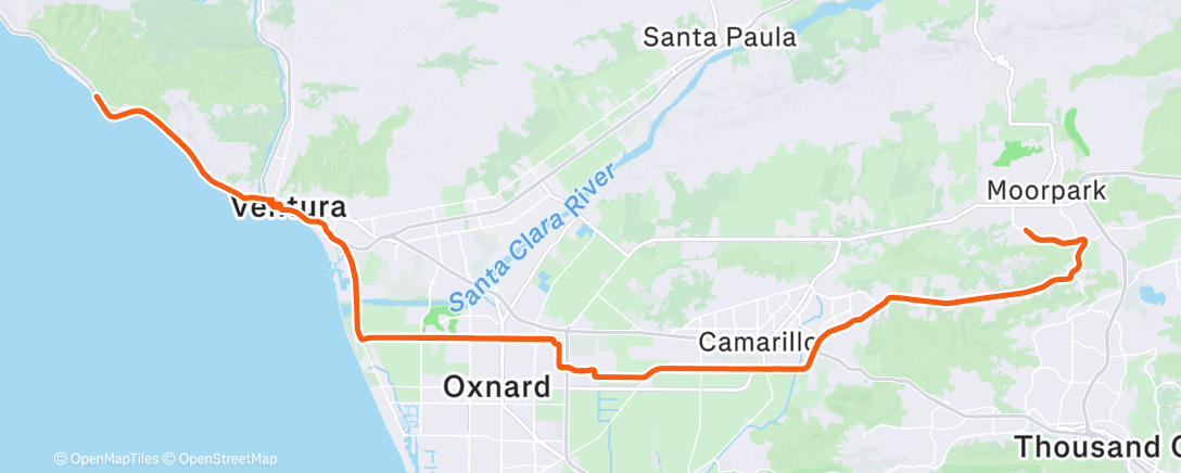 Map of the activity, Cutting it short - fixie in the rain (hopped for 200k but got maybe 130)