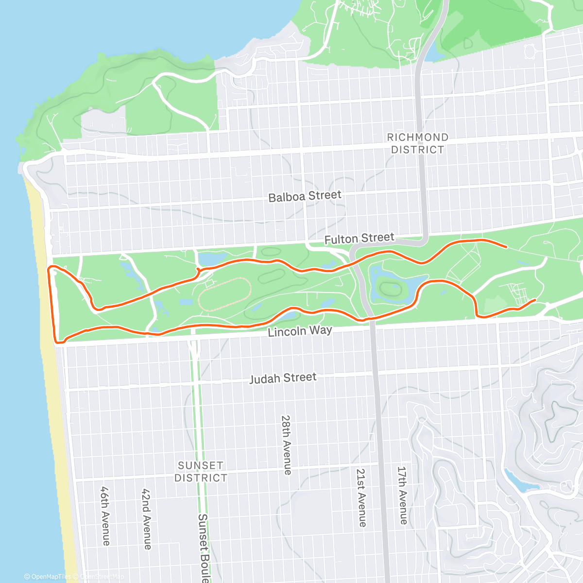 Карта физической активности (Morning Run)