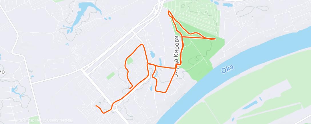 Карта физической активности (Afternoon Run)
