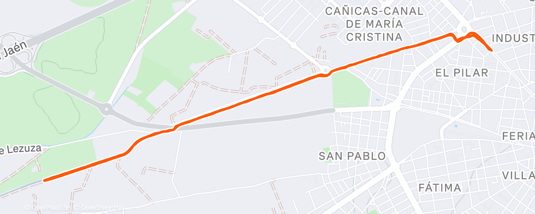 Map of the activity, Carrera a la hora del almuerzo