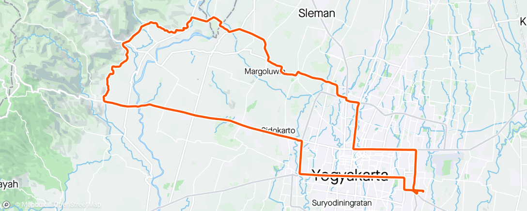 Map of the activity, Friday Morning Ride