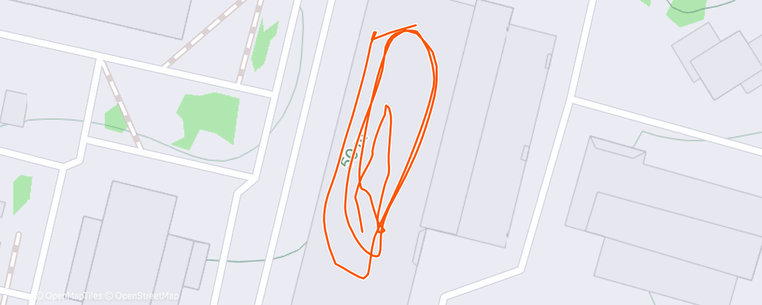 Map of the activity, Evening Run