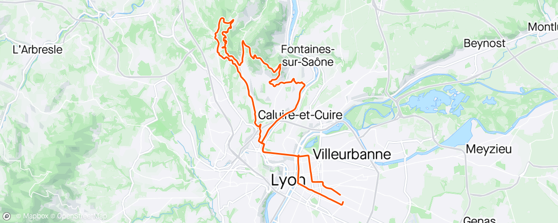 Map of the activity, Tempo Mont Cindre avec Franck