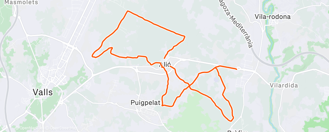 Map of the activity, Morning Trail Run