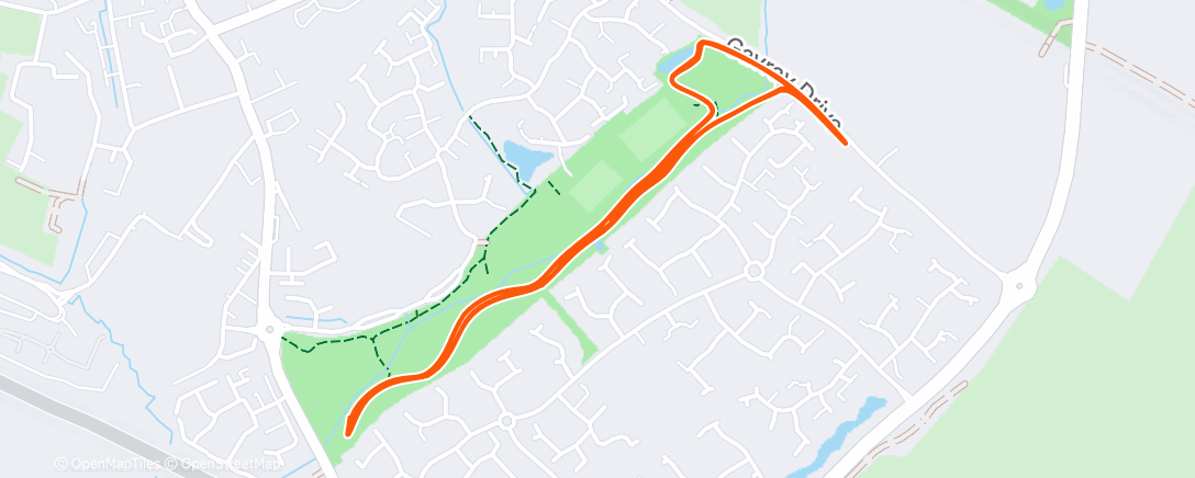 Map of the activity, Morning Run