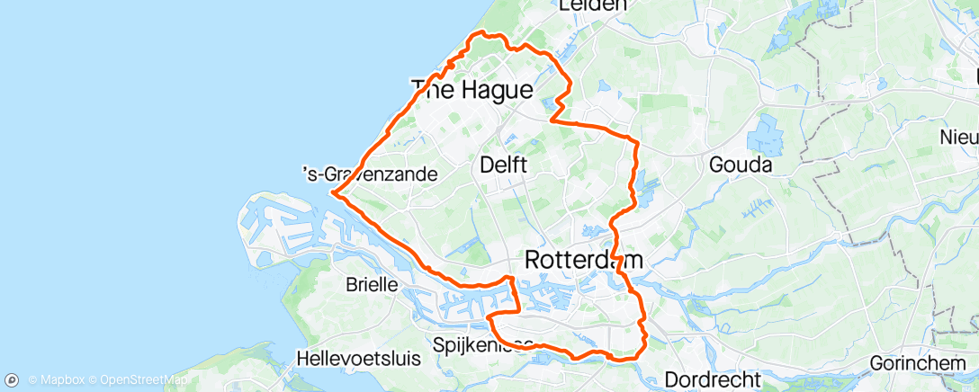 Map of the activity, Rondje Zuid-Holland Zuid