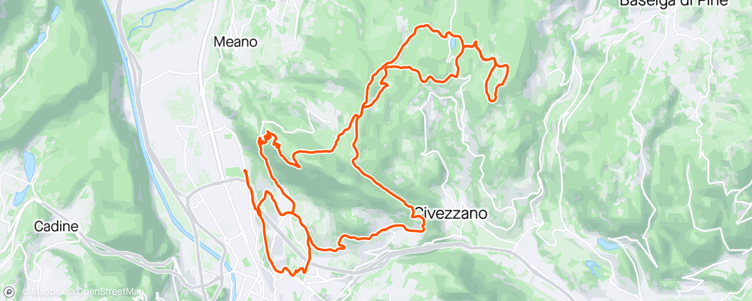 Map of the activity, Giretto con smemoluz in Calisio🏞️🚵🏼