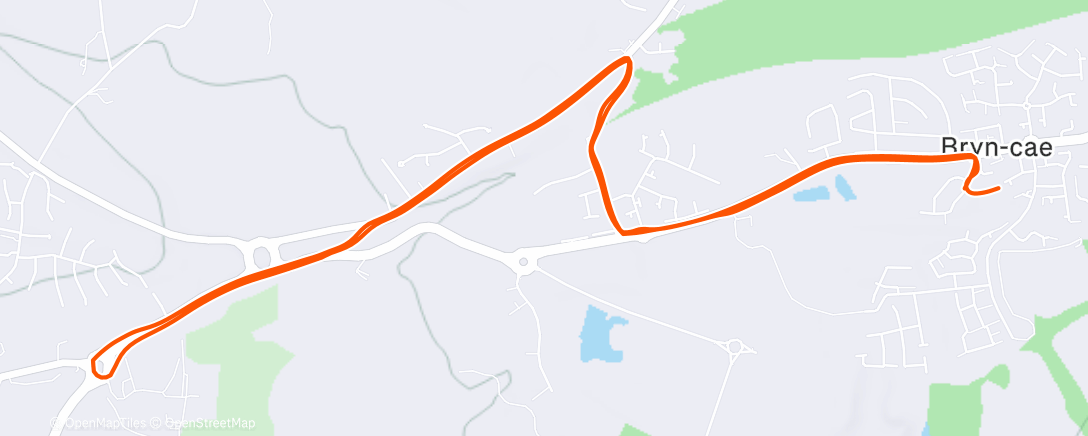 Map of the activity, Lunch Run