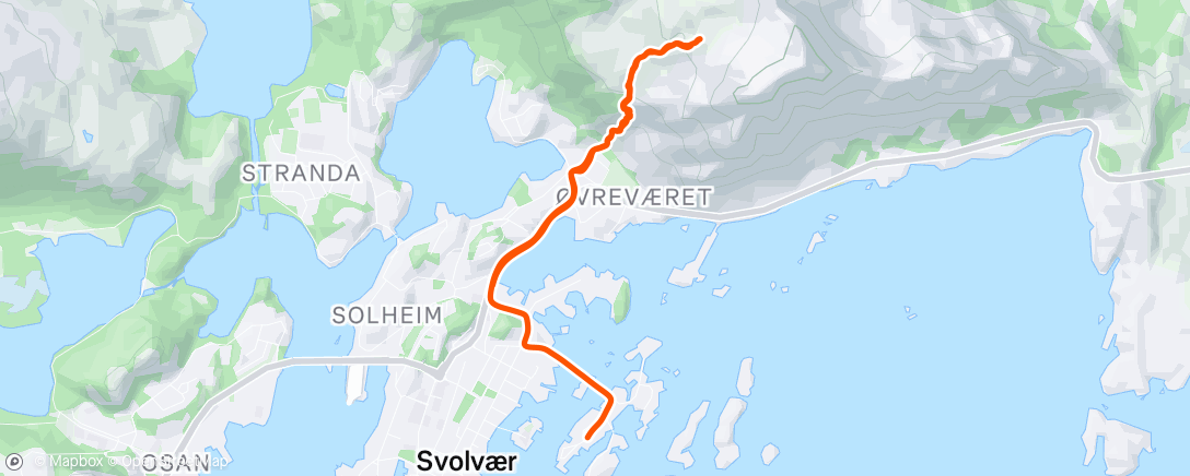 Map of the activity, Lunch Run