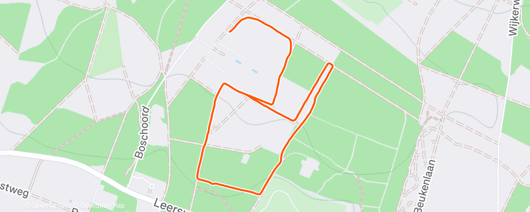 Map of the activity, Morning Trail Run