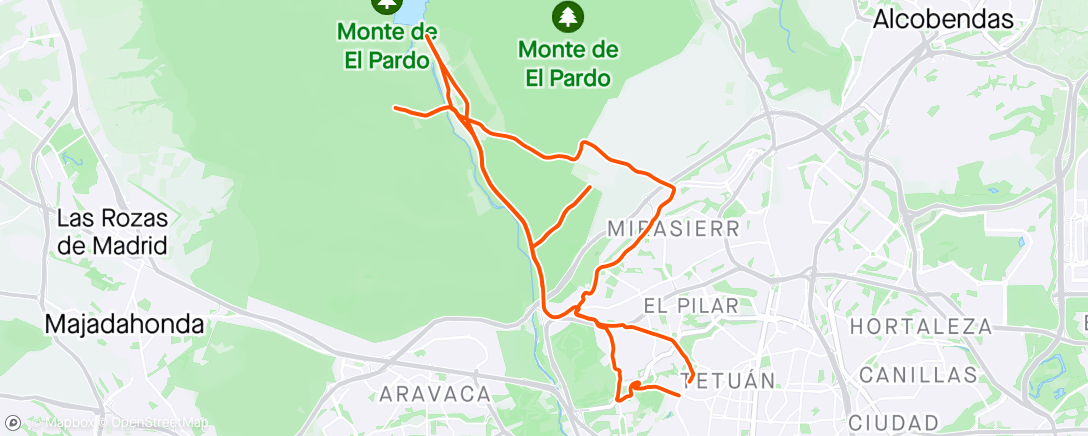 Map of the activity, El Pardo