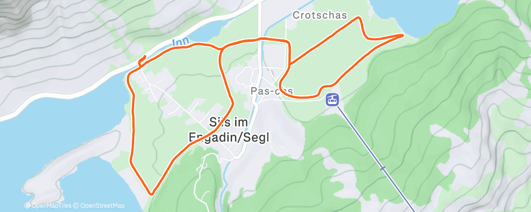 Map of the activity, Afternoon Nordic Ski