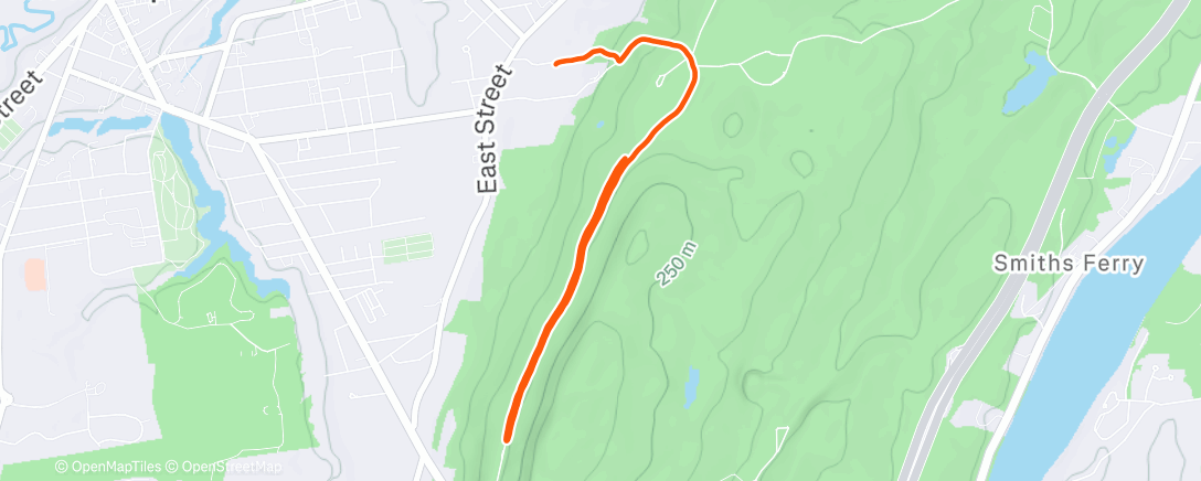 Map of the activity, Afternoon Trail Run