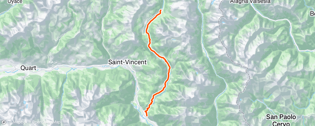 Map of the activity, Evening Ride