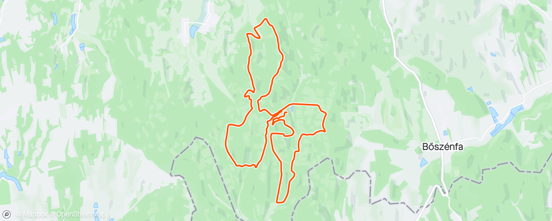 Mapa da atividade, Zselic Maraton Rövid Táv