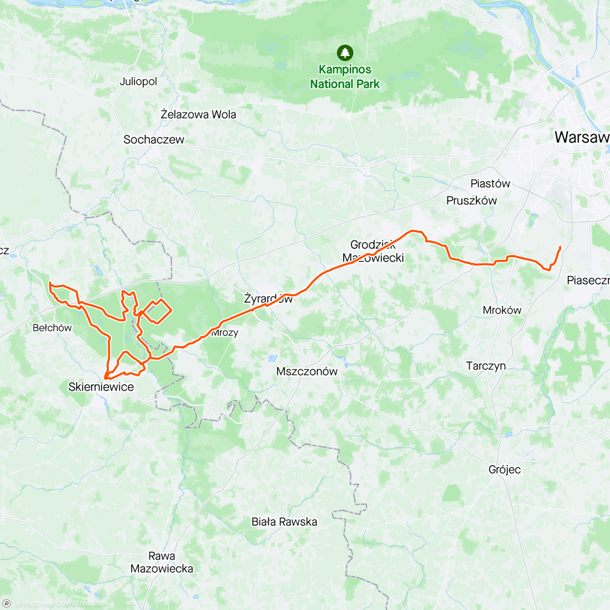 Map of the activity, Cudowne Dzieci Dwóch Pedałów x Gejzer team