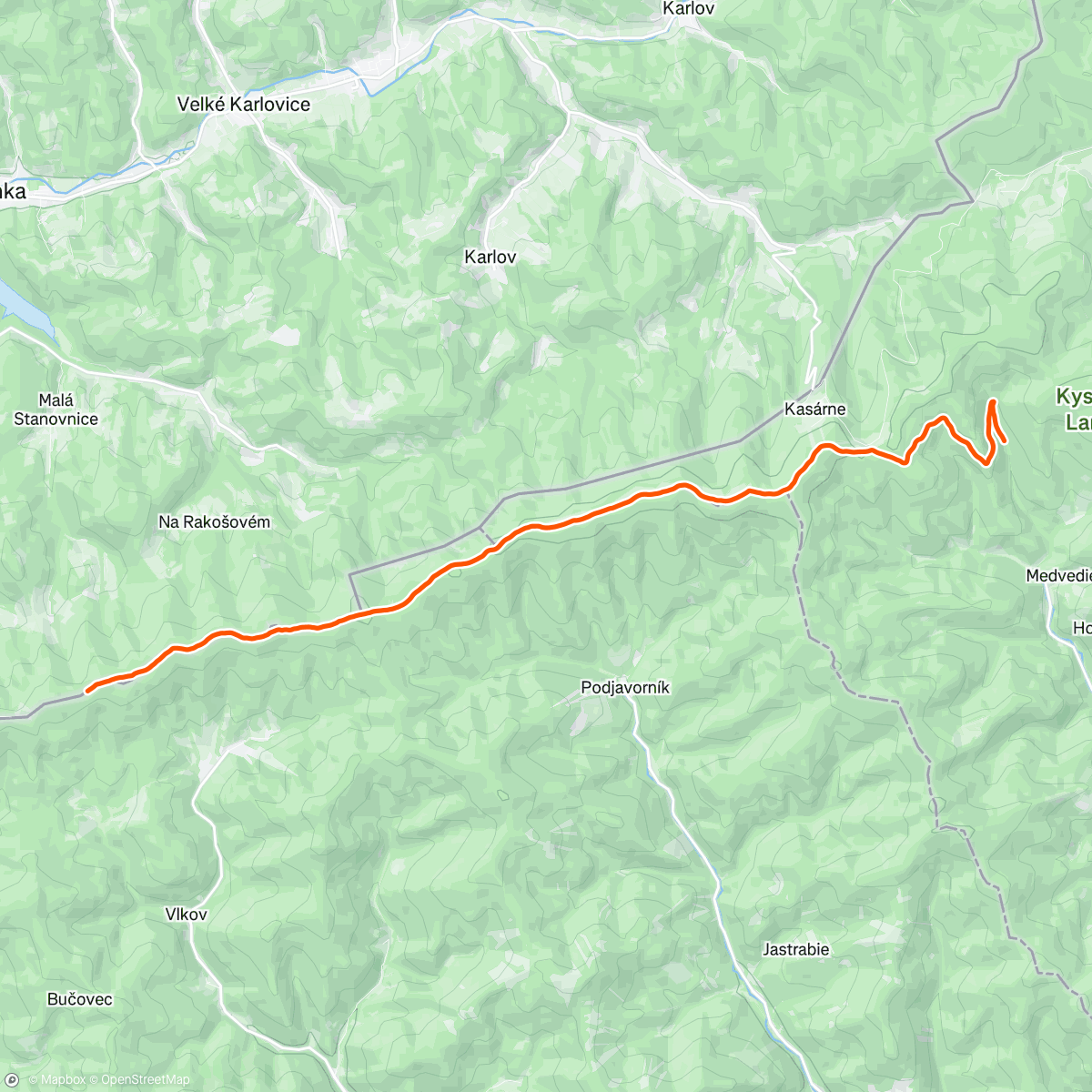 Map of the activity, Na Portáš