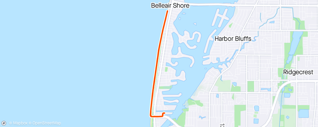 Map of the activity, Morning Beach Run