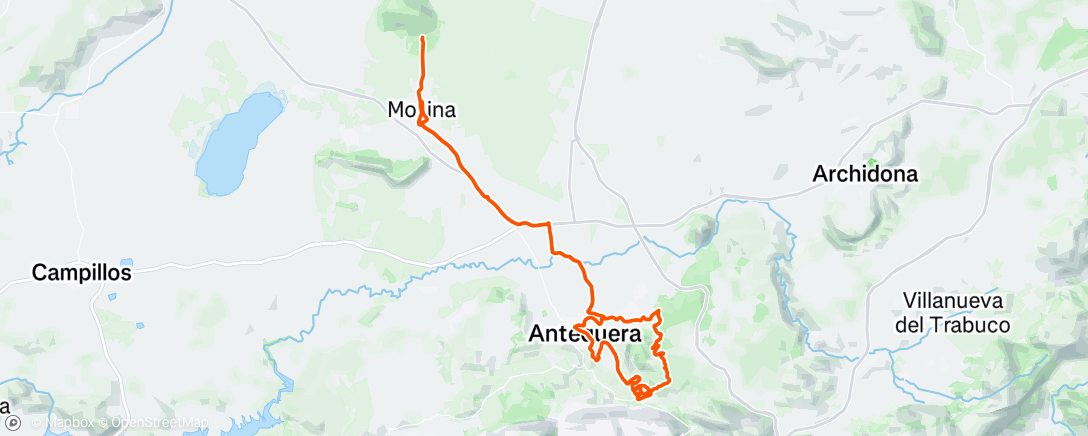 Map of the activity, Bicicleta de montaña matutina