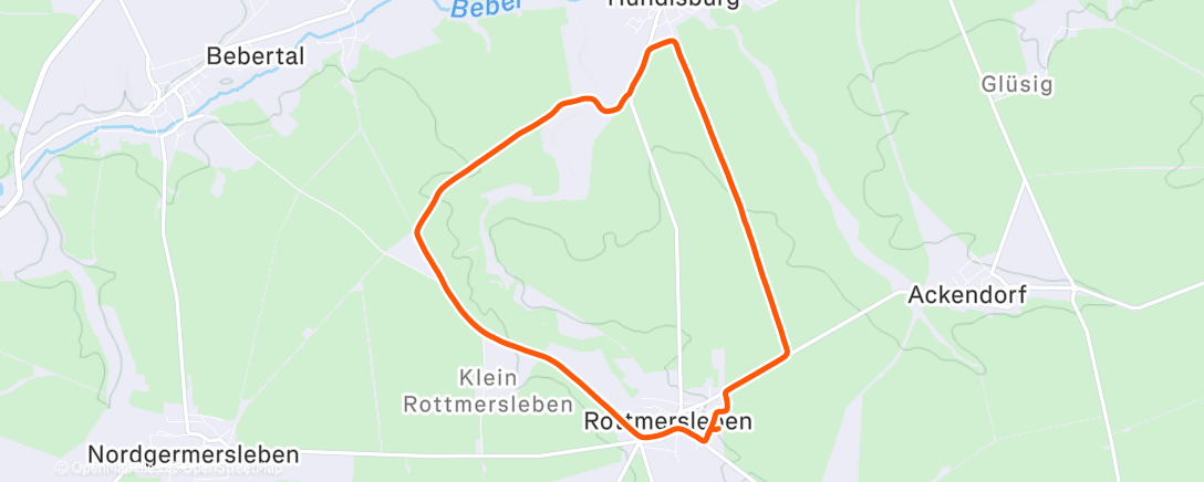 Map of the activity, Morning Run