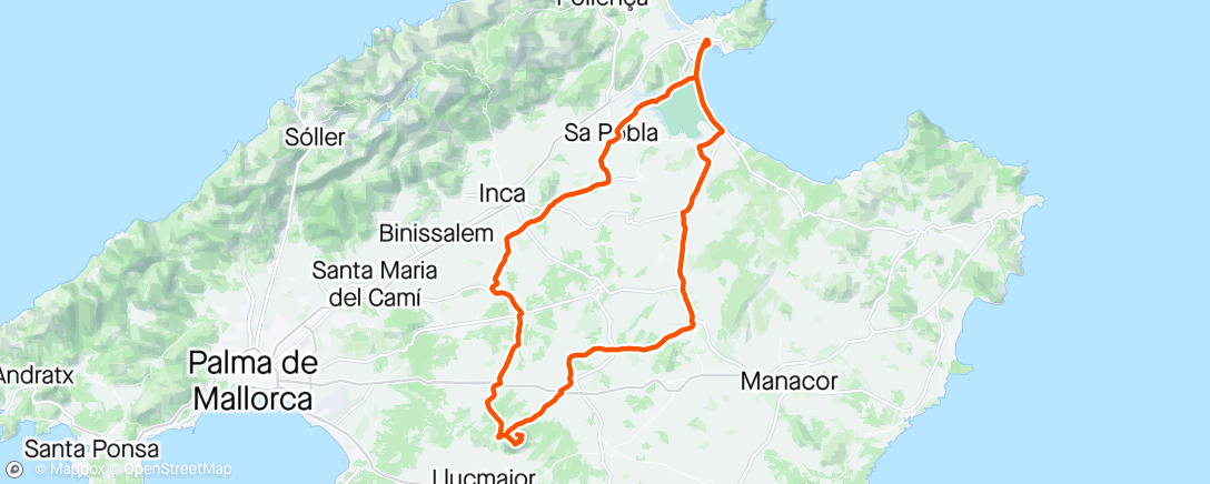 Kaart van de activiteit “Mallorca #3 Alcudia - Petra - Randa 🚴🏾‍♂️🌧️🌧️”