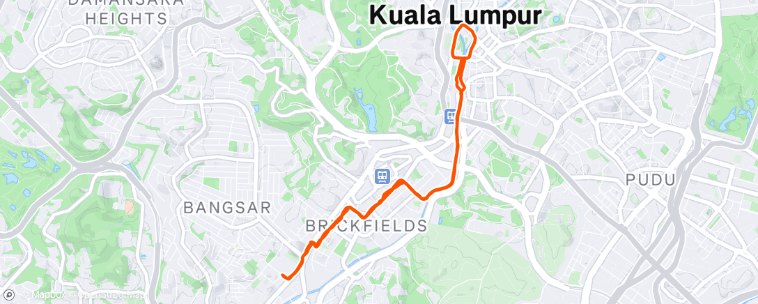 Map of the activity, Morning Run