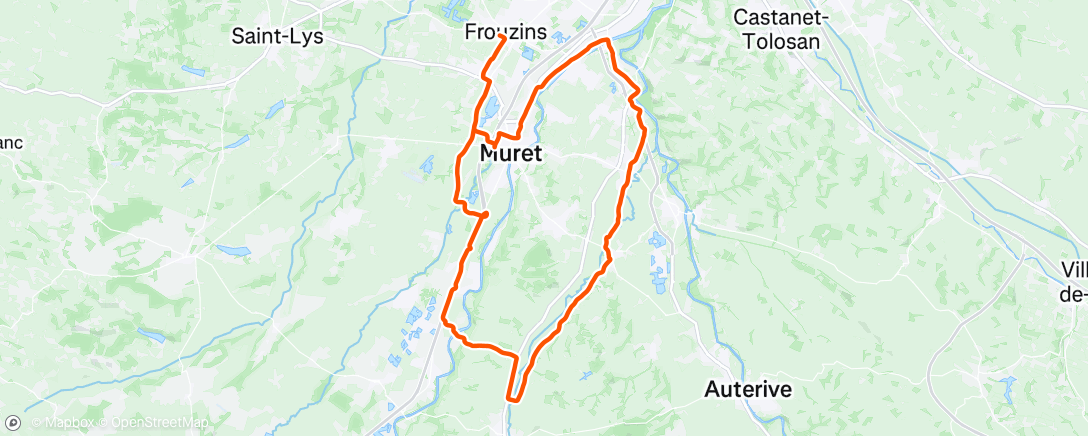 Mapa da atividade, Vélo dans l'après-midi