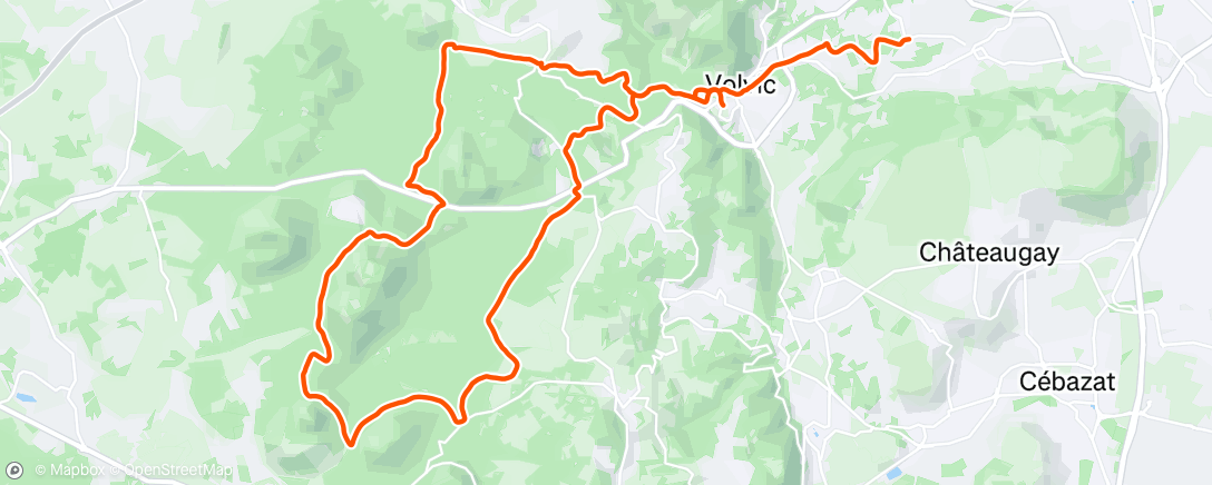 Map of the activity, Sortie VTT le matin