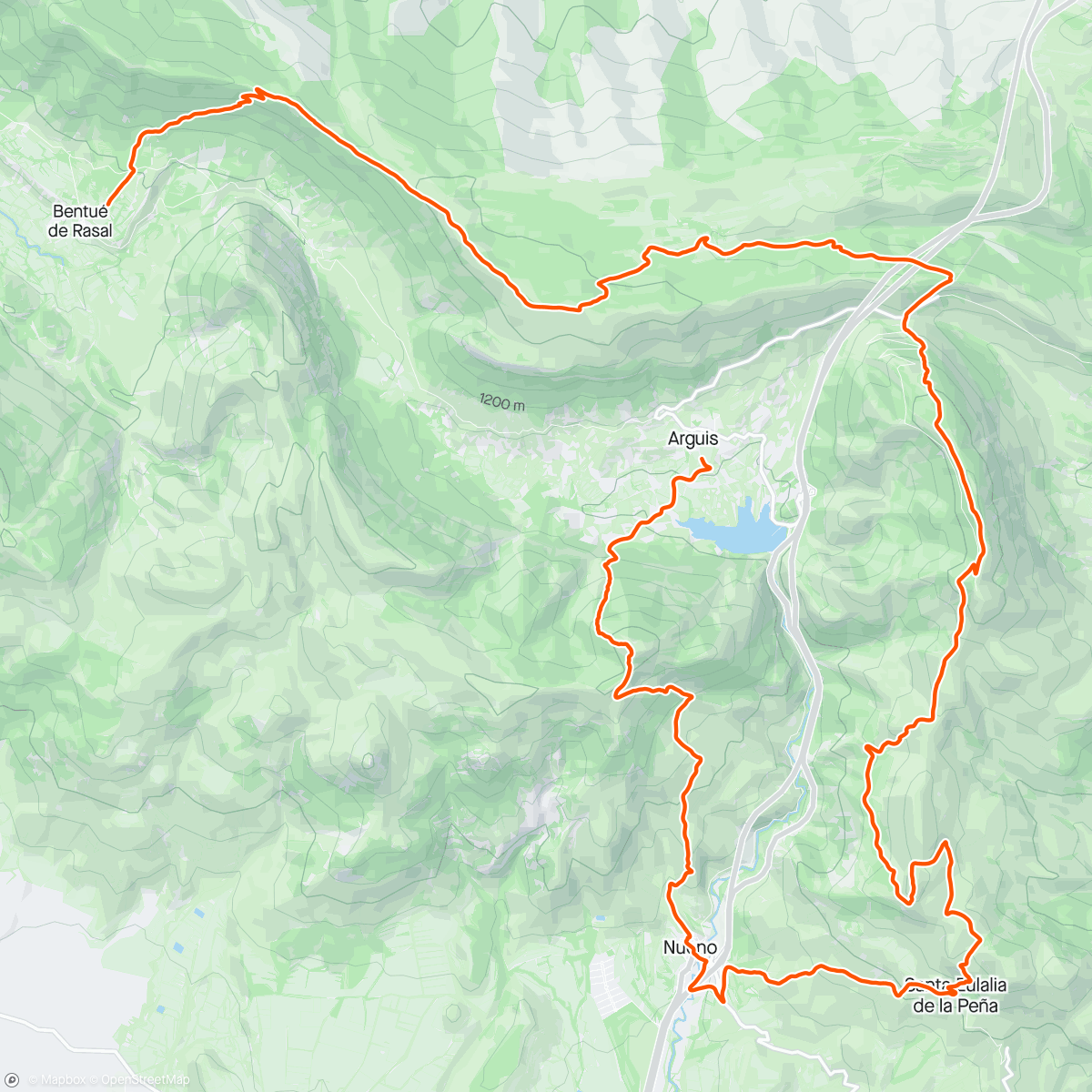 Map of the activity, Ultra de Nueno (Perimetrail)