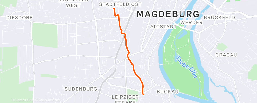 Map of the activity, Spaziergang am Morgen