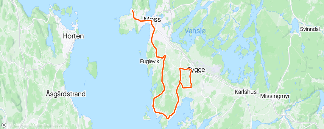 Map of the activity, Første på landevei i år🙈