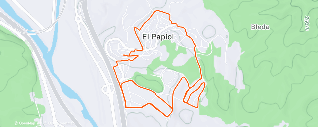 Map of the activity, Polígon i Trull suau