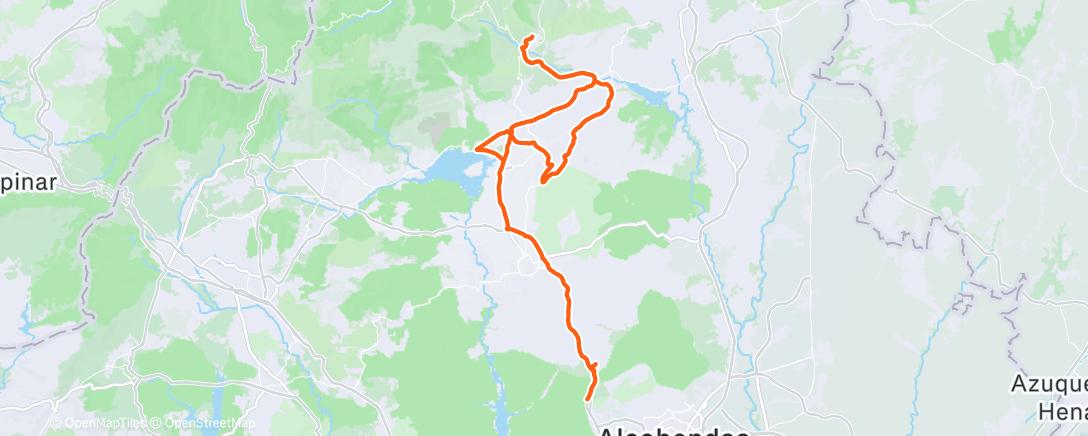 Map of the activity, Bicicleta por la mañana