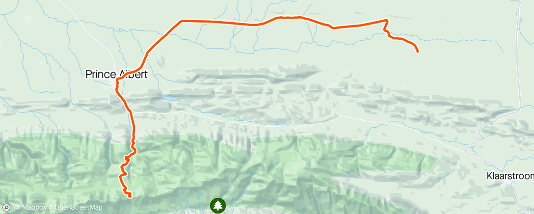 Map of the activity, Swartberg pass