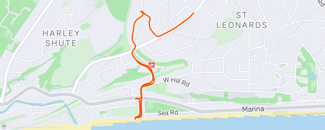 Map of the activity, Beach Walk