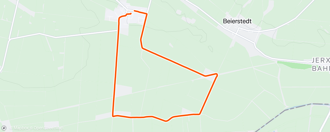 Map of the activity, Afternoon Run