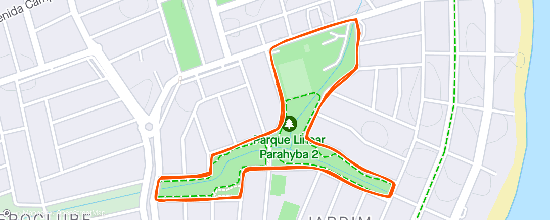 Map of the activity, 22a Caminhada - João Pessoa-PB