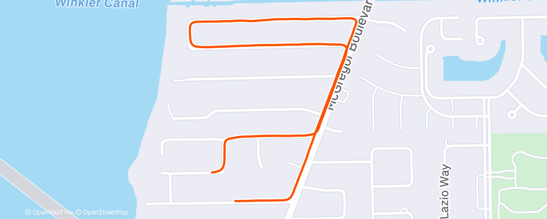 Map of the activity, Morning Walk