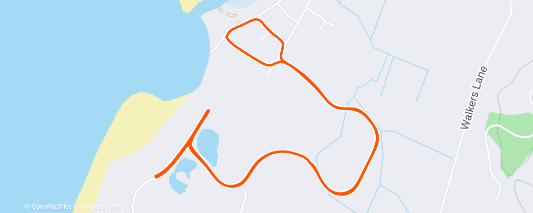 Map of the activity, 2x10x400m (45s / 2min rec)