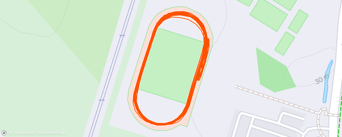 Map of the activity, Cottage in Woking: 8x800m (90)